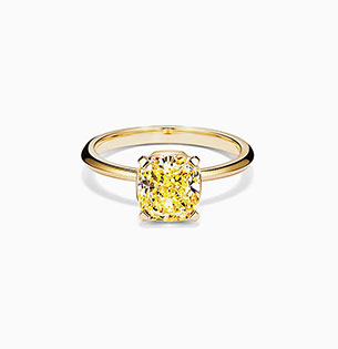 Classic Yellow Lab Diamond Engagement Ring